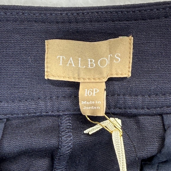 Talbots Knit Pants‎ Wide Leg Petite Black Fabric Knit in Italy 16P - Picture 6 of 12